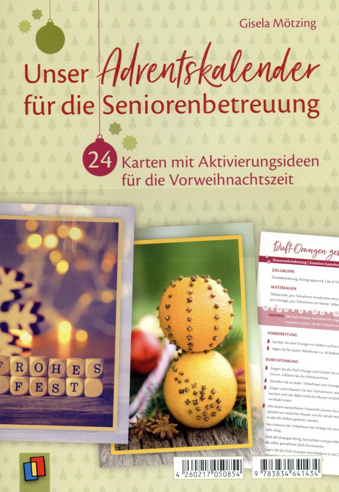 Unser Adventskalender, Kartensatz für die Seniorenarbeit von Verlag an